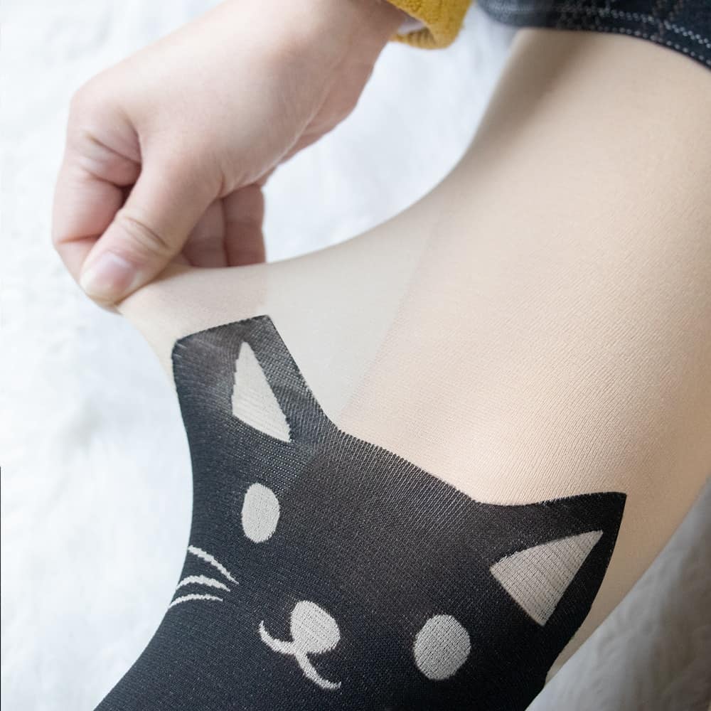 Collants cuisse haute motif chat – Style kawaii japonais – Image 3