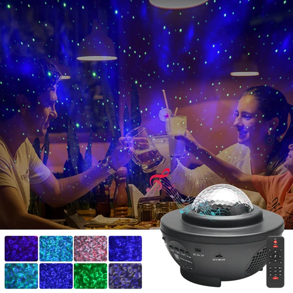 Projecteur LED effet galaxie & étoiles avec télécommande et Bluetooth – Image 3