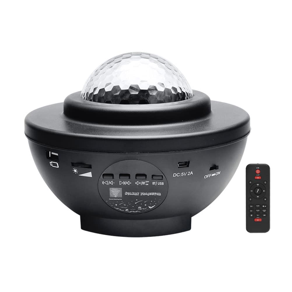 Projecteur LED effet galaxie & étoiles avec télécommande et Bluetooth