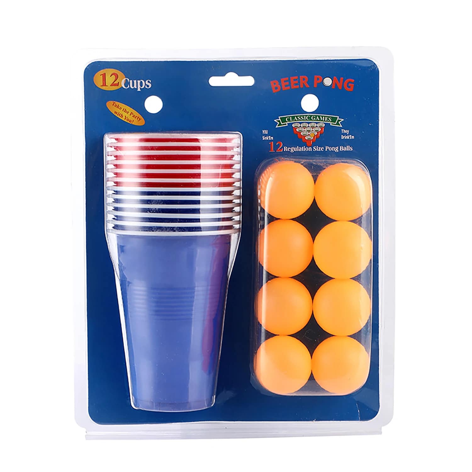 Gobelets Beer Pong bicolores – Jeu de soirée pour adultes
