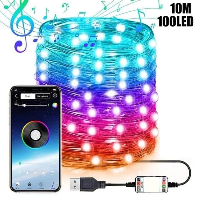 Guirlande lumineuse LED à couleur changeante