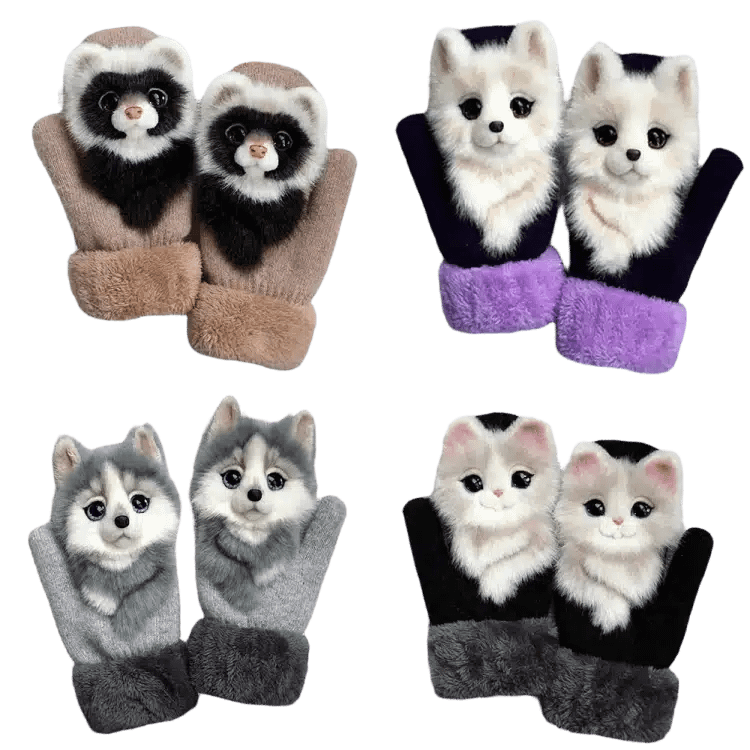 Gants animaux – douceur et confort pour l'hiver